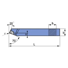 Turning Tool NNZb 25X25 S20/P20 ISO 1L - zdjęcie 2