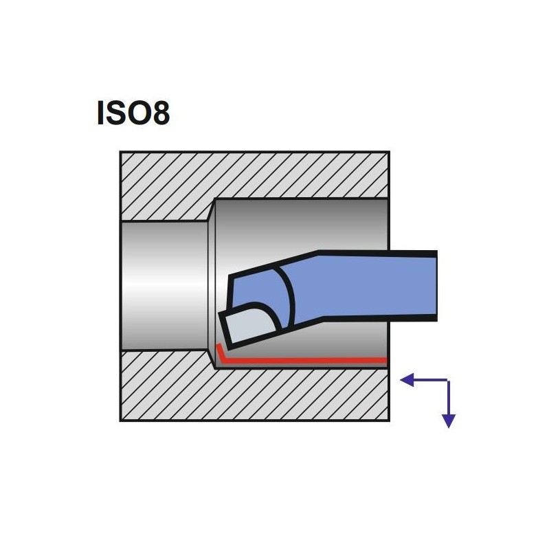 Turning Tool NNWa 12X12 U10s/M20 ISO 8R