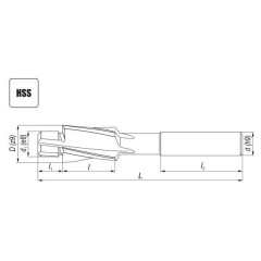 Countershink NWCa DIN 373 10,5X6,5 HSS - zdjęcie 2