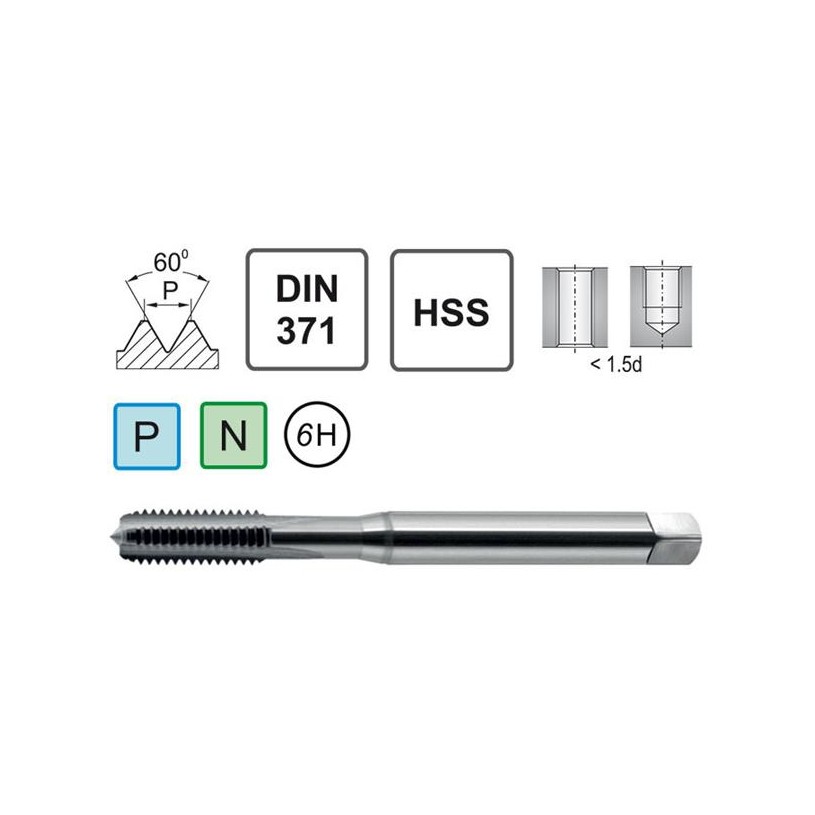 Machine Tap M5x0,5 DIN 371 C HSS