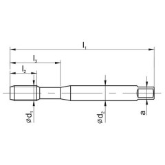 Machine Tap M5x0,5 DIN 371 C HSS - zdjęcie 2