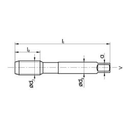 Tap UNF No 5-44 DIN 352 C HSS - zdjęcie 2