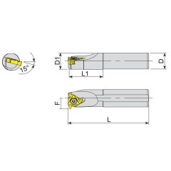 Turning Tool IRH-C 25-22 C (PIR S25R 22C AKKO) - zdjęcie 3