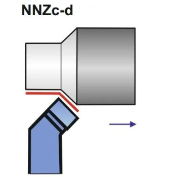 Turning tool NNZd 12X12 SW7 ISO 2L