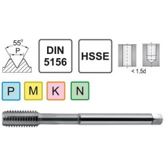 Machine Tap Rc 3/8&quot; DIN 5156 C HSSE Fra