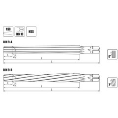 Reamer NRSk 30 DIN 9 HSS - zdjęcie 2