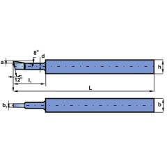 Turning tool for chiseling 1616 3 SW18 - Artykuły Techniczne