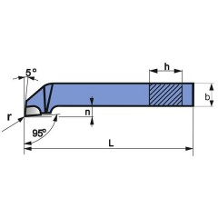 Turning Tool NNBd 25X16 S20/P20 ISO 3L - zdjęcie 2