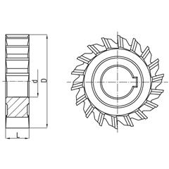 Side and face milling cutter three-sided 125 x14 DIN 885 BH HSS cutter - photo 1