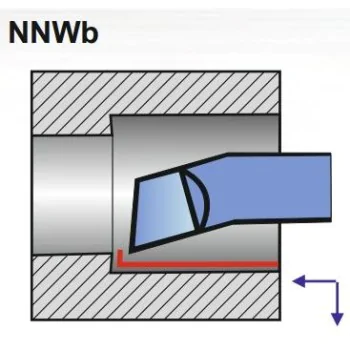 Turning tool NNWb 12X12 SW18 ISO 9