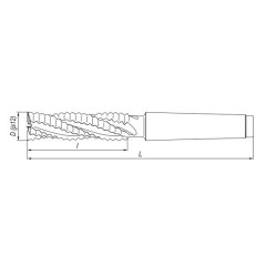 End mill 20 mm long HSS - Chipbreaker - photo 1