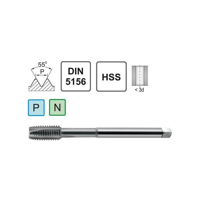 Tap NPSF 1/4&quot;-18 DIN 352 B HSS