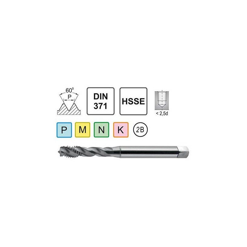 Tap UNC 3/8-16 DIN 371/35 C HSS - zdjęcie 2