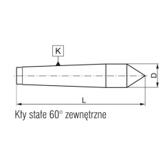 KIEŁ STAŁY ZEWNĘTRZNY PZKa 8712-2 DIN 228 - zdjęcie 2