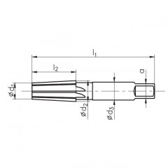 Reamer Conic 1:16 1/8 HSS ASME B94,2-1995 - zdjęcie 2