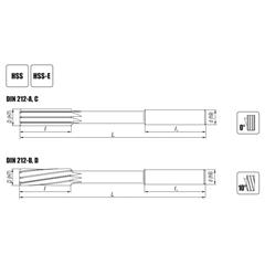 Reamer NRTd 4,5 H7 DIN 212 HSS - zdjęcie 2