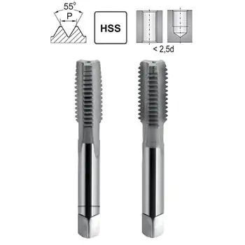 Hand Tap 3/8 inch G DIN 5157/2 HSS