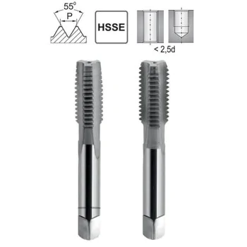 Hand Tap 1/4 inch G DIN 5157/2 HSS Cztool