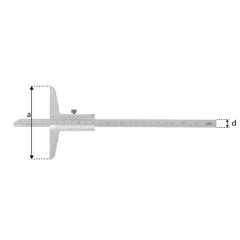 Vernier Depth Gauge MAGd 0-200 0,02 KINEX - zdjęcie 3