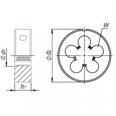 UNS 1/4-27 2A HSS DIN 22568 buttonhole - Artykuły Techniczne - nr. 1