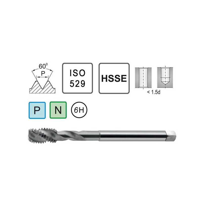 Machine Thread M8x1 ISO 529 C HSSE INOX Fra.